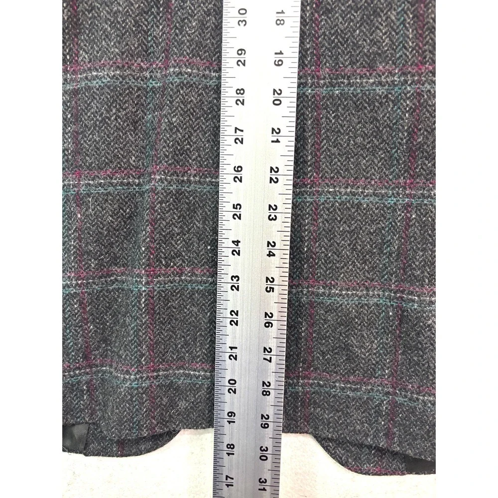 vtg Stanley Blacker 40S Gray Herringbone Tweed Blazer Jacket Sport Coat USA Wool